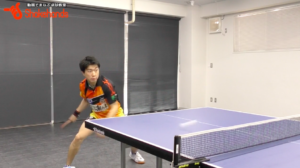 Forehand counter top spin near the table