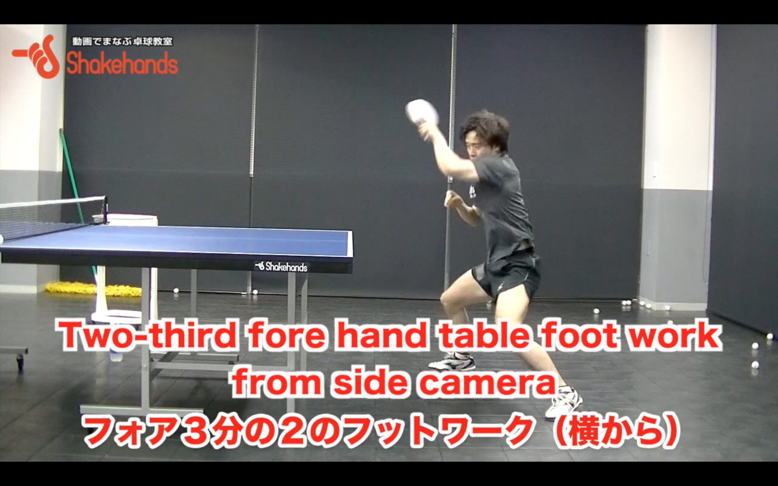 Two-Third fore hand foot work side camera