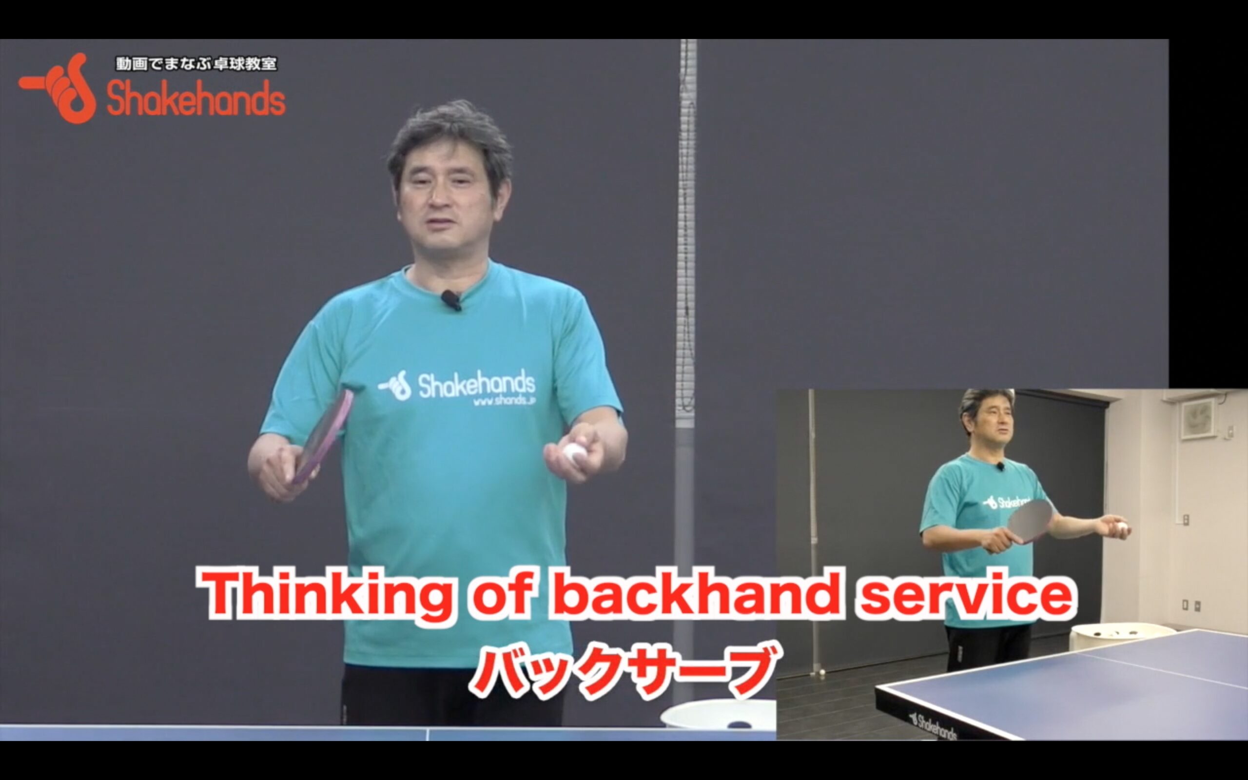 Thinking of backhand service